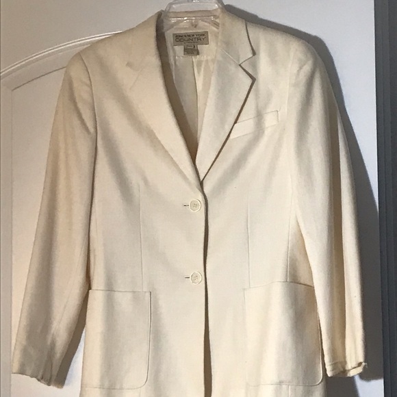 Jones New York Jackets & Blazers - Jones New York Country Esentials Sz10 ivory blazer